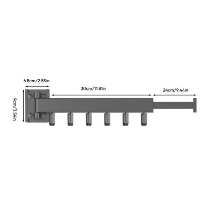 Clothes rack with foldable aluminum ring hook