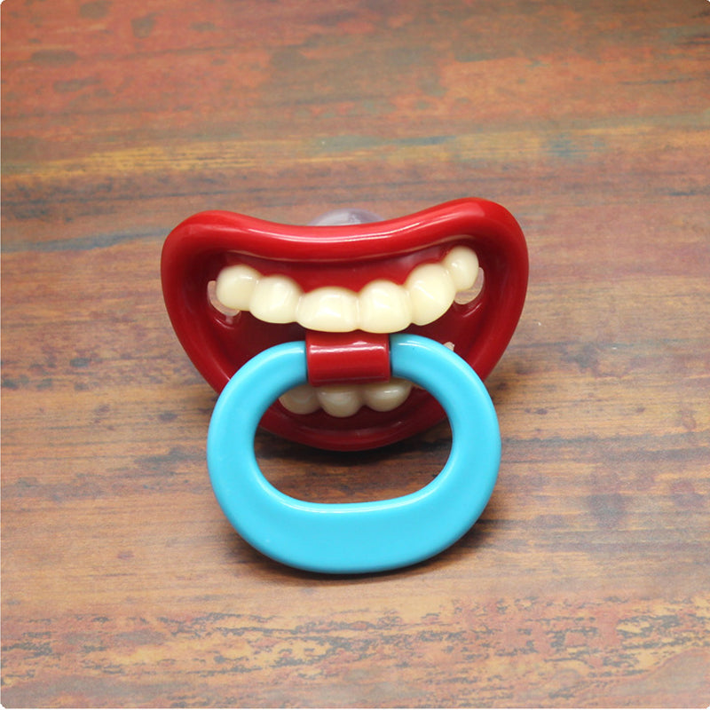 Funny pacifier with teeth