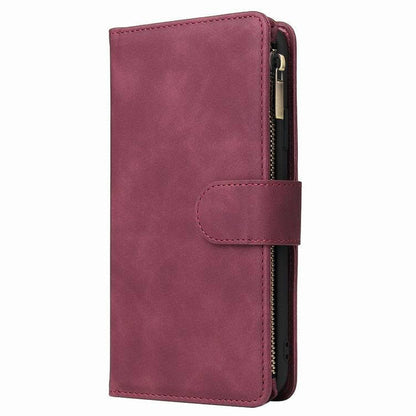 Skanto | Multi-card Zipper Pocket Leather Case for iPhone