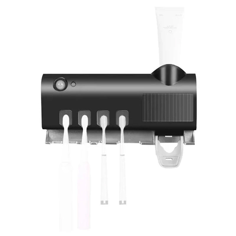 Smart UV Light Sterilizer Toothbrush Holder, Wall Mounted Toothpaste Dispenser | Skanto