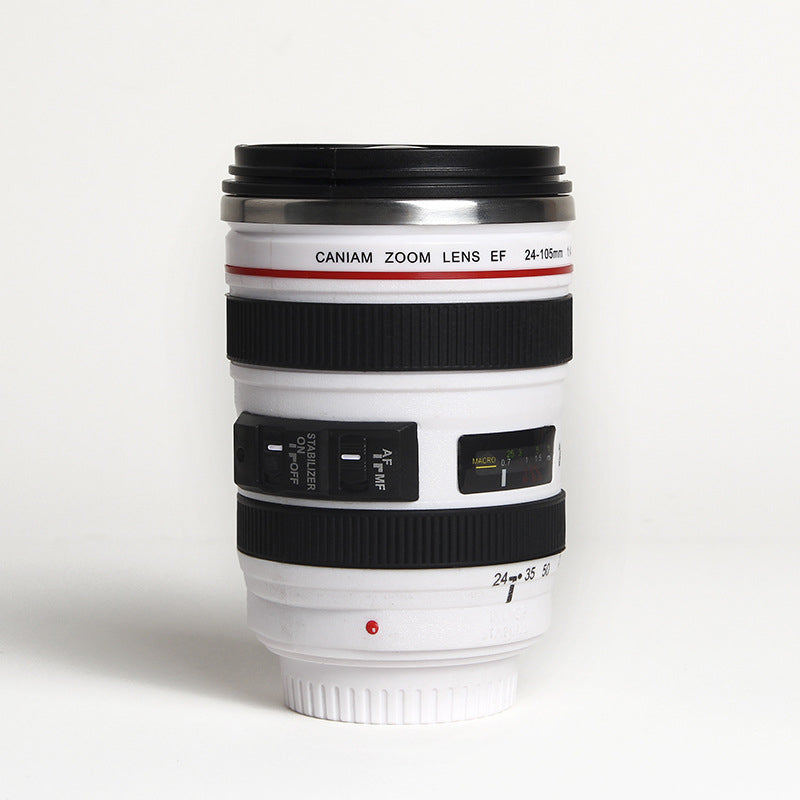 Camera Lens Inspired Insulated Mug Coffee Cup | Skanto