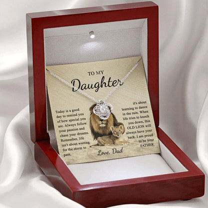 Skanto | To My Dear Daughter Knot Necklace