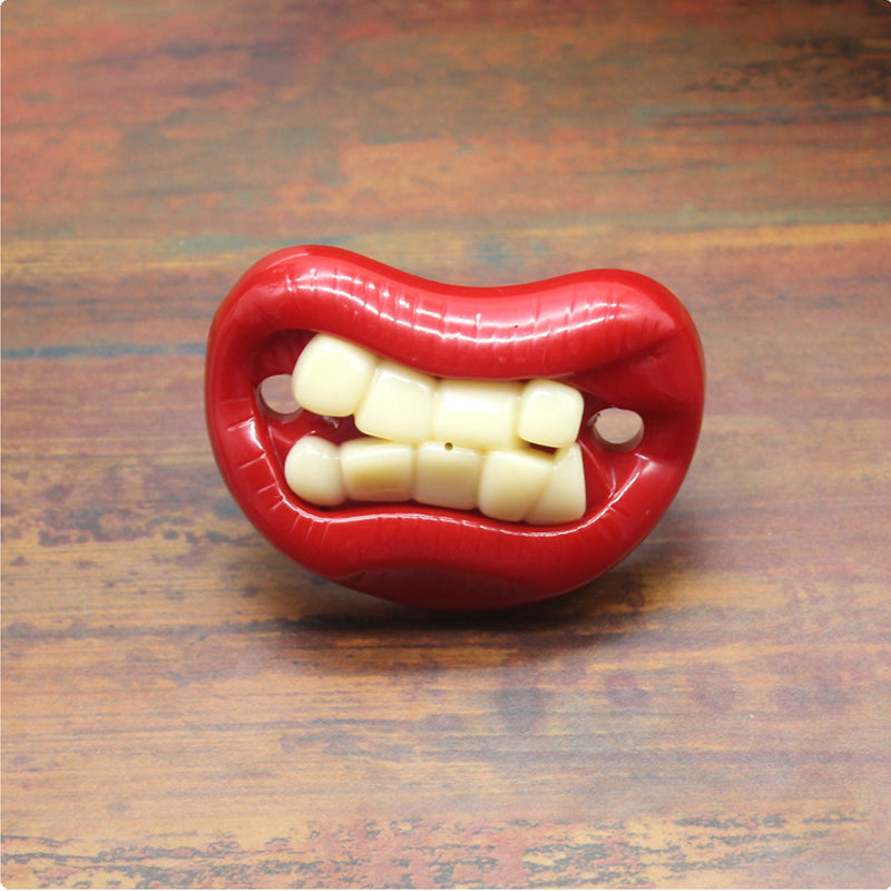Funny pacifier with teeth