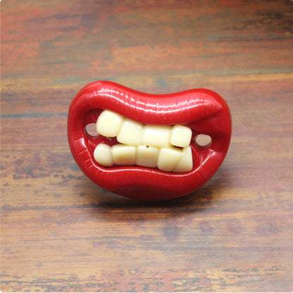 Funny pacifier with teeth