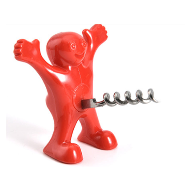 Happy Man Corkscrew - Bottle Opener, & Wine Stopper | Bowlift
