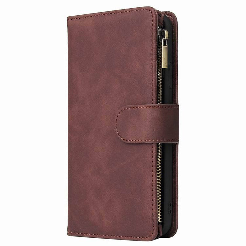 Skanto | Multi-card Zipper Pocket Leather Case for iPhone