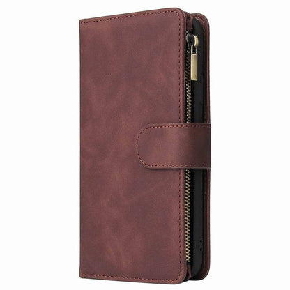 Skanto | Multi-card Zipper Pocket Leather Case for iPhone