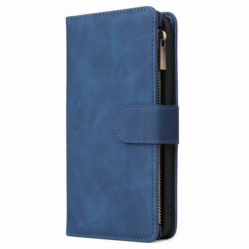 Skanto | Multi-card Zipper Pocket Leather Case for iPhone
