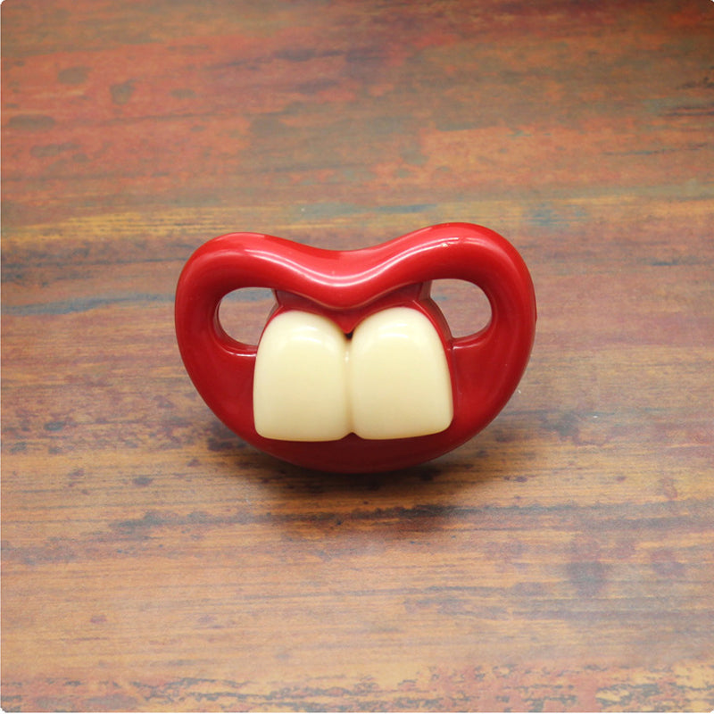 Funny pacifier with teeth