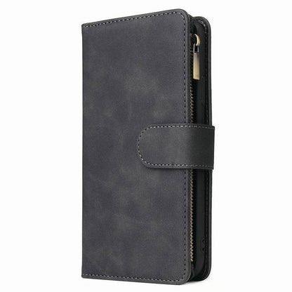 Skanto | Multi-card Zipper Pocket Leather Case for iPhone