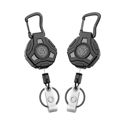 Heavy, retractable keychain