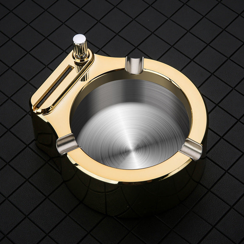 Skanto | Retro Metal Ashtray, Lighter