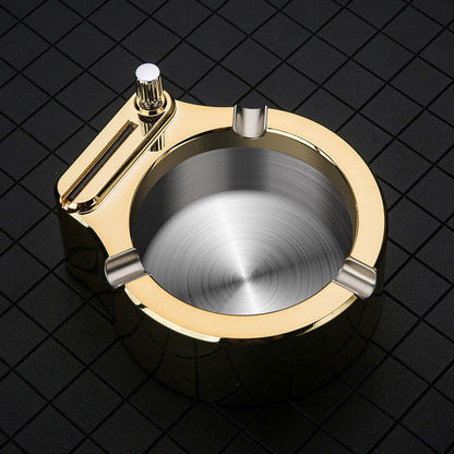 Skanto | Retro Metal Ashtray, Lighter