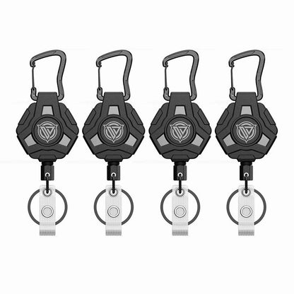 Heavy, retractable keychain