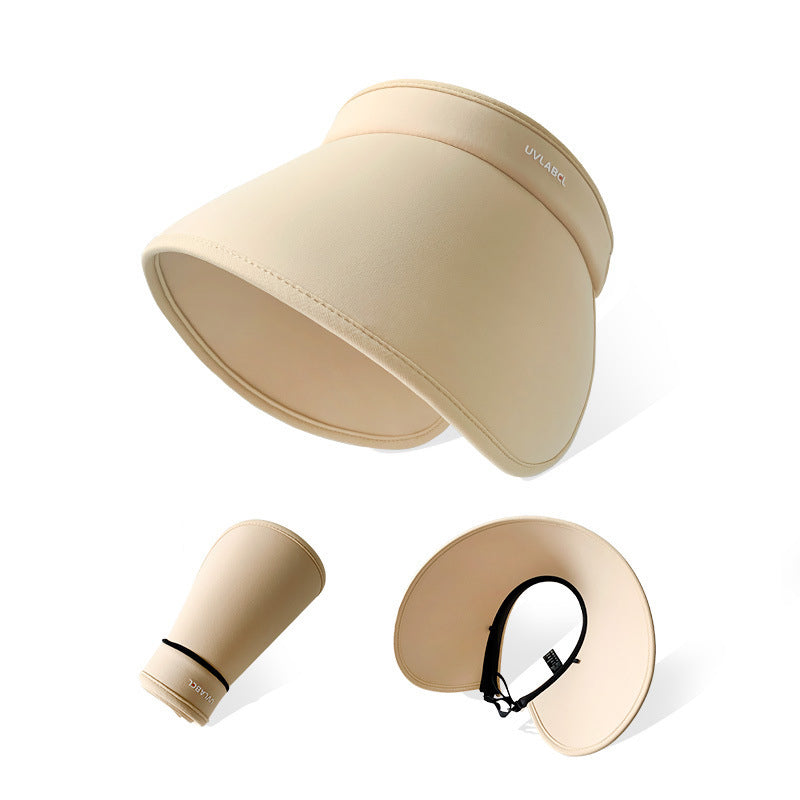 Sun hat with hollow top and UV protection