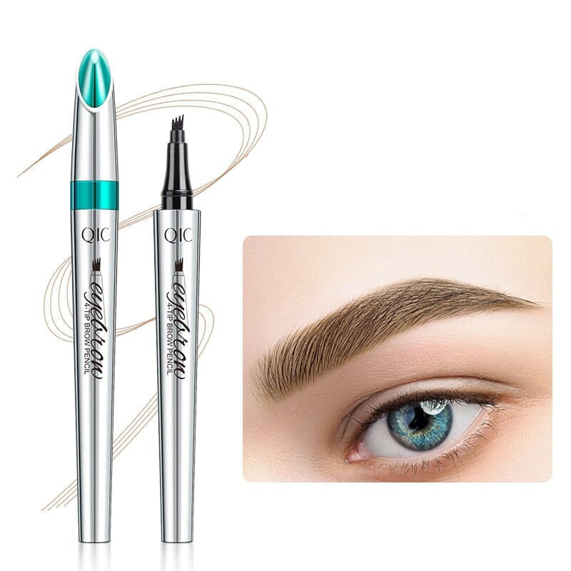 Waterproof 3D Microblading Eyebrow Pencil with 4 Fork Tips