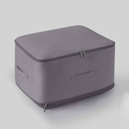 Extremely space-saving, self-compressing organizer