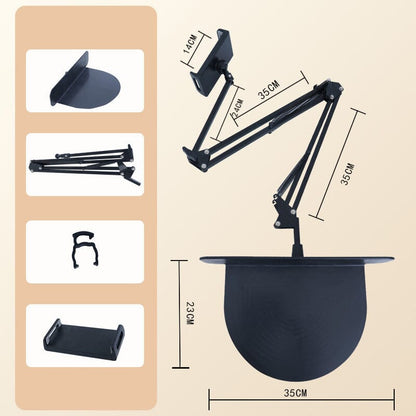 Hidden, extendable table tablet and phone holder | Bowlift