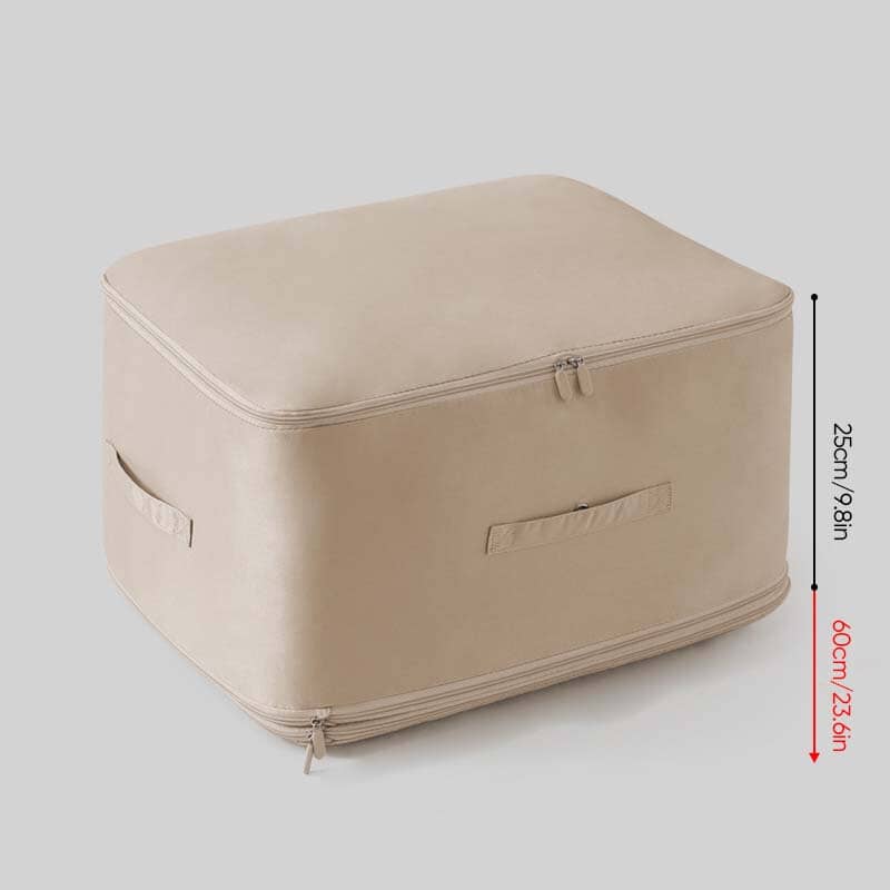 Extremely space-saving, self-compressing organizer