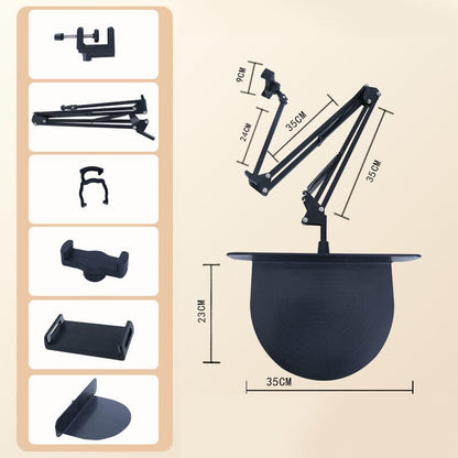 Hidden, extendable table tablet and phone holder | Bowlift