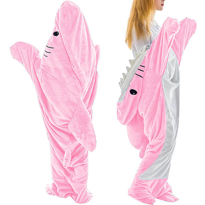 Plush Shark Blanket Hoodie – Comfortable wearable blanket