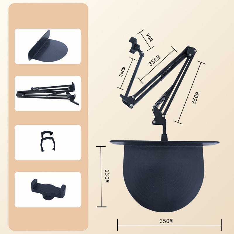 Hidden, extendable table tablet and phone holder | Bowlift