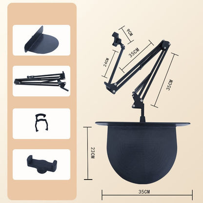 Hidden, extendable table tablet and phone holder | Bowlift