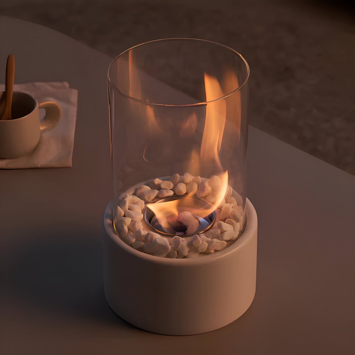 Skanto | FLAREVO – Elegant Table Fireplace with Smokeless Bioethanol Combustion
