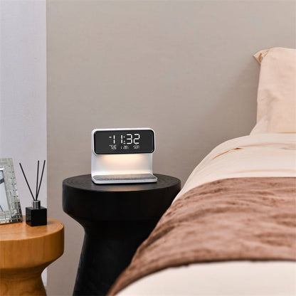 BowLift | SleekStation – Clutter-Free Nightstand Solution with Touch Lamp