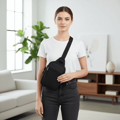 Skanto | SLIMVOY – Compact Travel Sling Bag for Easy Organization
