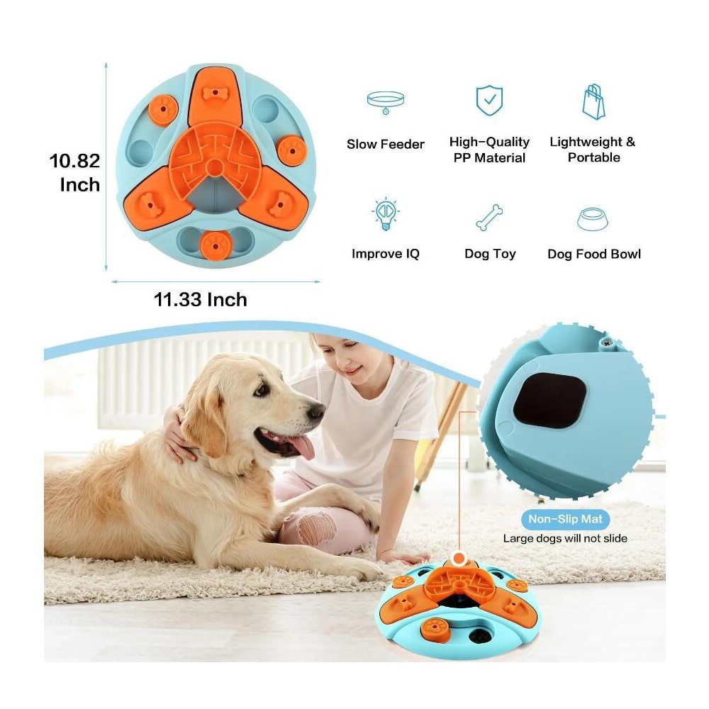 BowLift | Slowfeed Puzzle Bowl – Rotating Dog Bowl for Slow Eating and Mental Stimulation