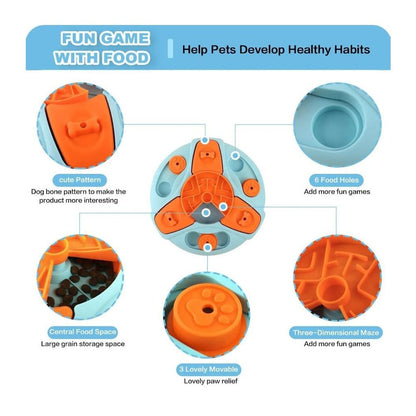 BowLift | Slowfeed Puzzle Bowl – Rotating Dog Bowl for Slow Eating and Mental Stimulation