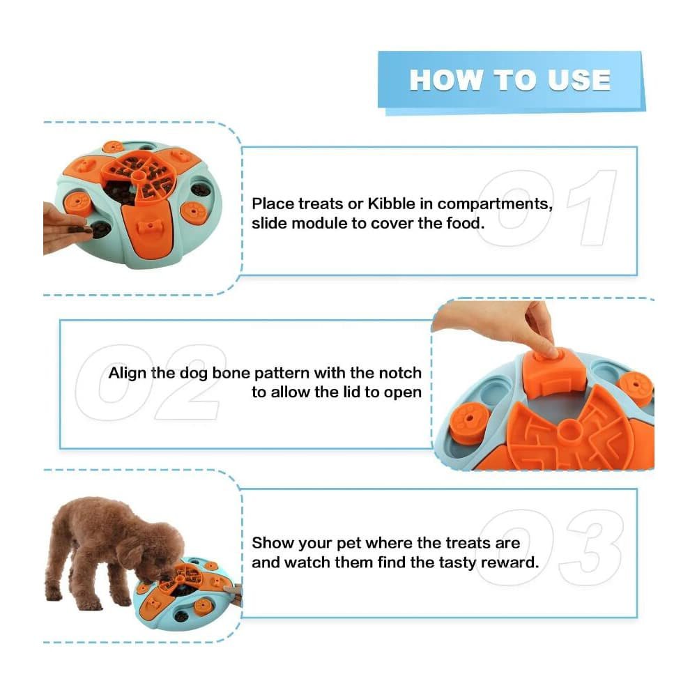BowLift | Slowfeed Puzzle Bowl – Rotating Dog Bowl for Slow Eating and Mental Stimulation