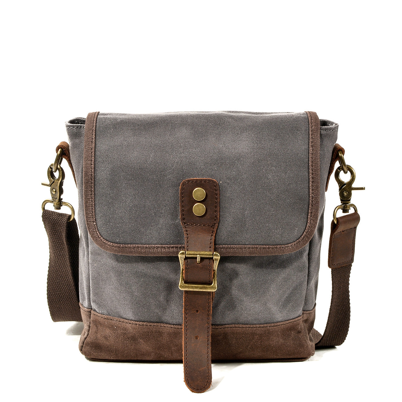 HorizonPath – Compact Vintage Shoulder Bag – High-quality waxed cotton and full-grain leather