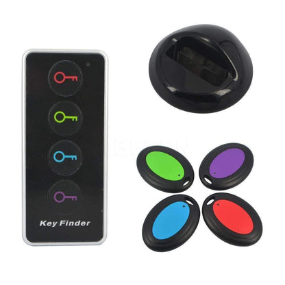 BowLift | 4 in 1 Wireless Remote Key Finder - Key Locator Phone Wallets Anti-Lost With Torch Function 4 Receivers