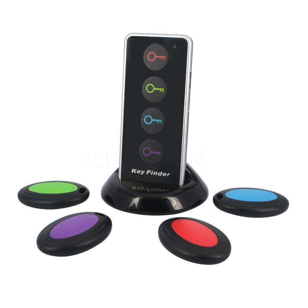 BowLift | 4 in 1 Wireless Remote Key Finder - Key Locator Phone Wallets Anti-Lost With Torch Function 4 Receivers