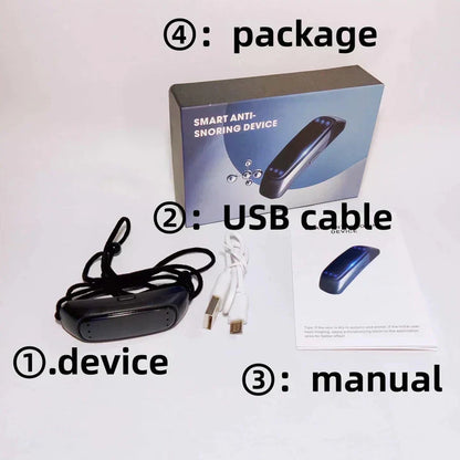 Sandsberg | Smart Anti-snoring Device EMS Pulse Stop Snoring Portable Comfortable Sleep Well Stop Snoring Healthcare Sleep Apnea Aid USB