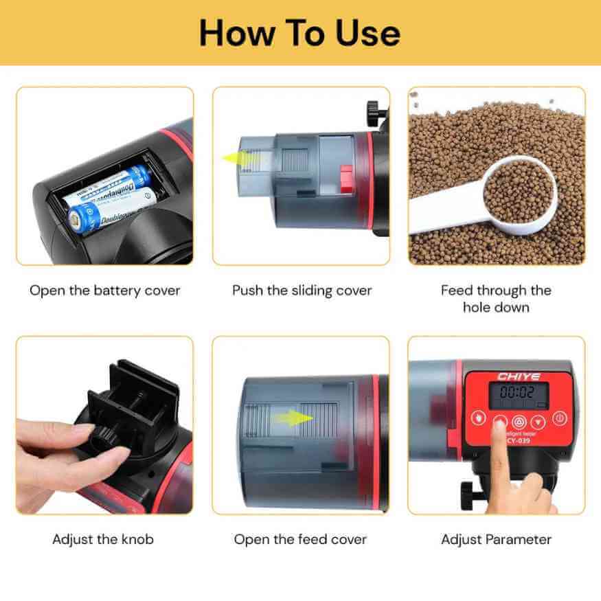 BowLift | Smart Automatic Aquarium Feeder | Programmable, Moisture-Resistant & Adjustable Portions for Fish Care