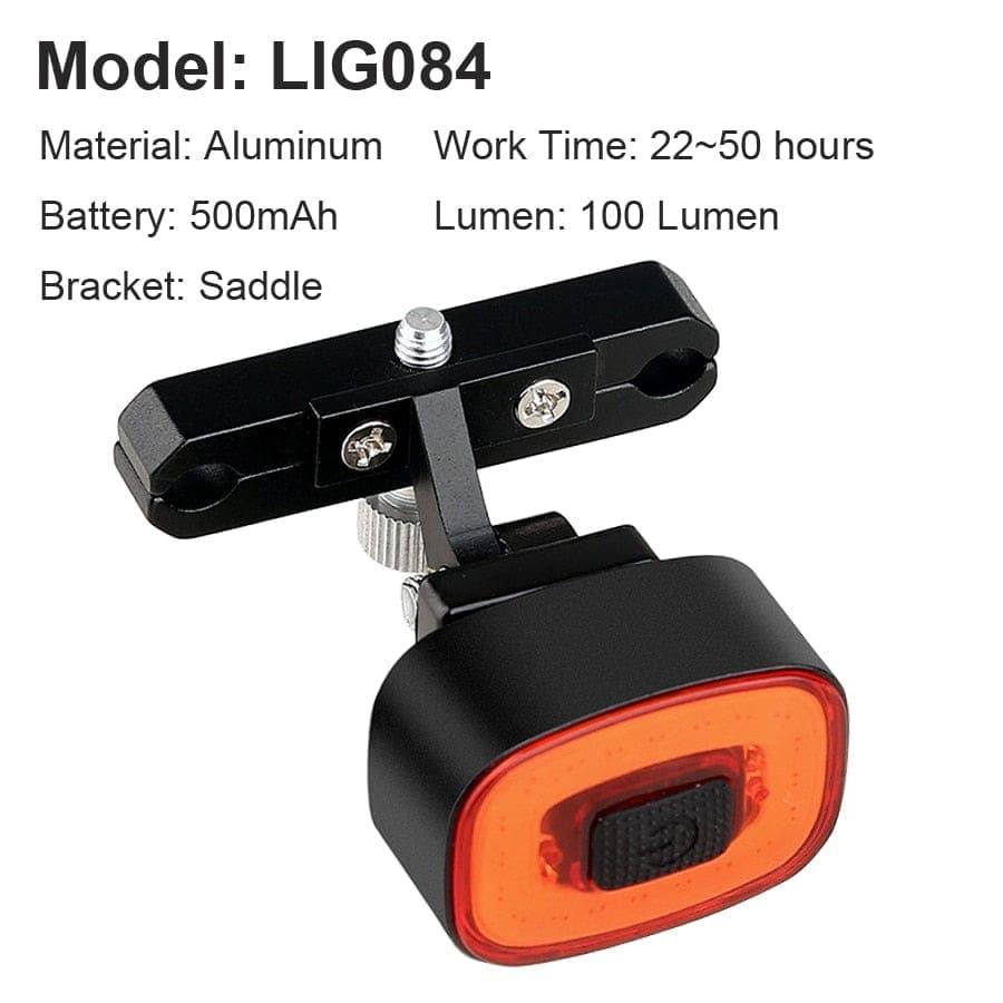 Smart Bicycle Taillight Auto Start/Stop Brake Sensing IPx6 Waterproof USB Charging Bicycle LED Tail Light