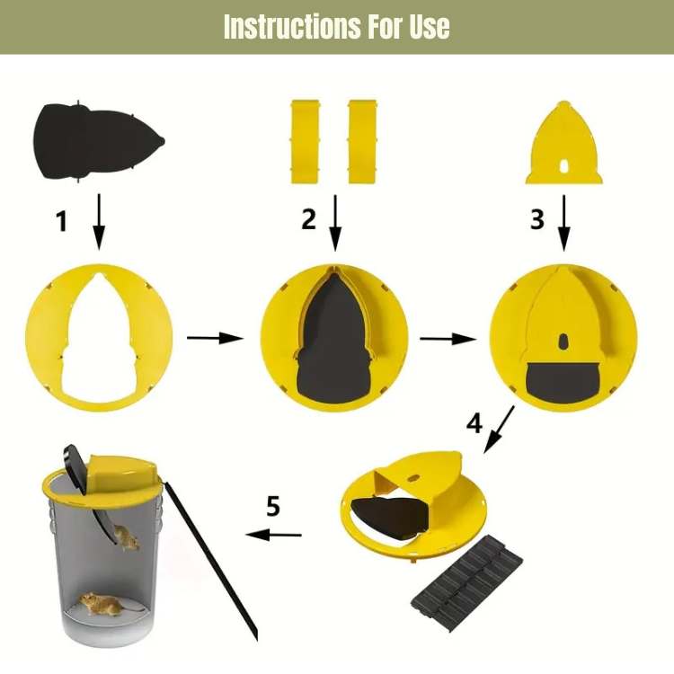 BowLift | Smart Mouse Trap | Hands-Free, Safe for Families & Pets, Multiple Capture Design for Effective Rodent Control