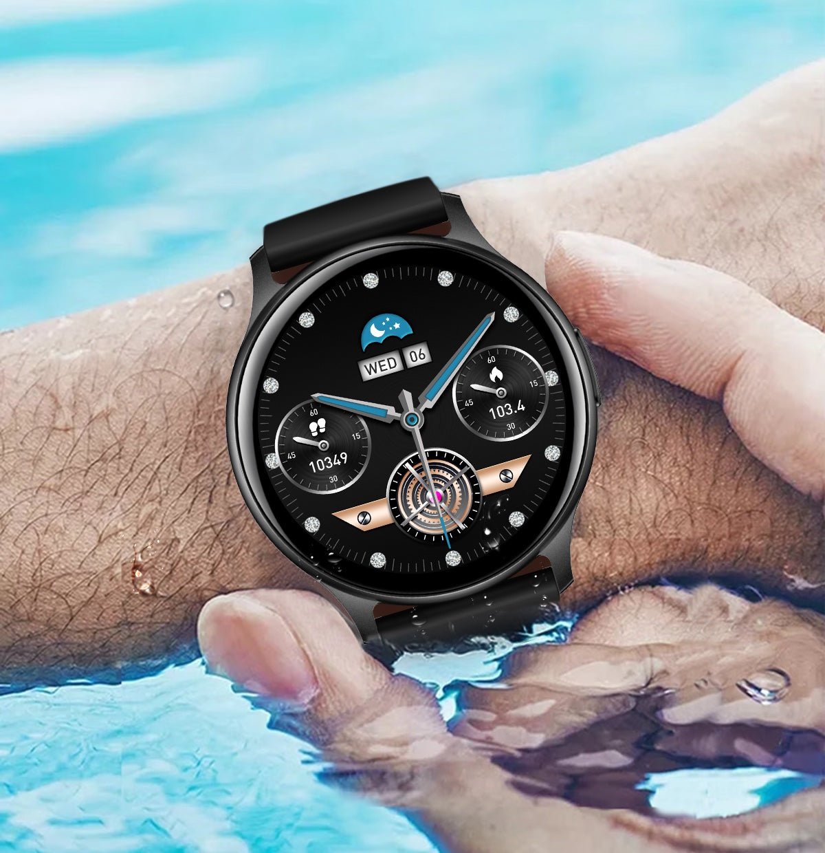 Skanto | SmartVibe Pro Smartwatch and Fitness Tracker with Bluetooth