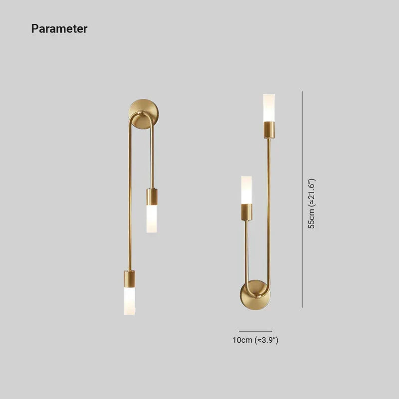 Modern Gold LED Bedside Wall Lamp Kalsten