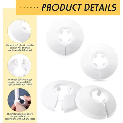 Snap-On Plumbing Cover for Valves Faucet Radiator Pipe Collar Cover | Bowlift