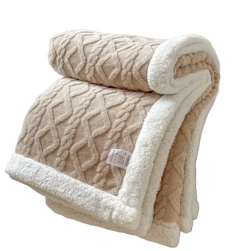 Skanto | SHERPLY – Reversible Sherpa Fleece Blanket for Year-Round Comfort