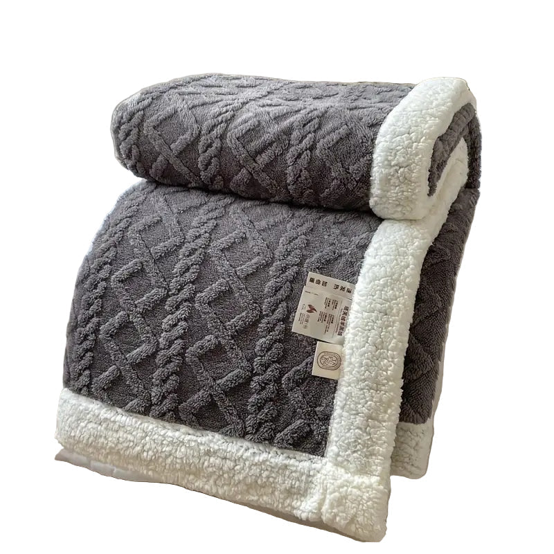 Skanto | SHERPLY – Reversible Sherpa Fleece Blanket for Year-Round Comfort
