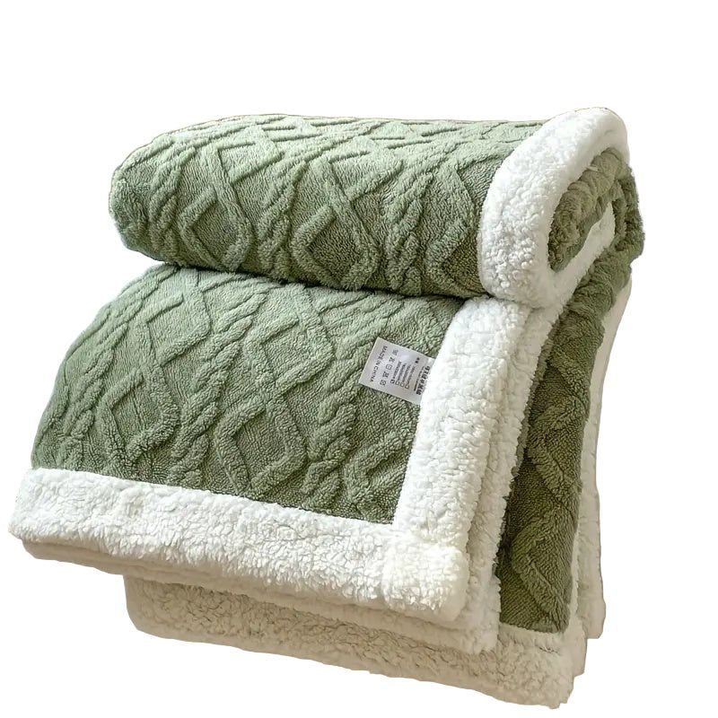 Skanto | SHERPLY – Reversible Sherpa Fleece Blanket for Year-Round Comfort