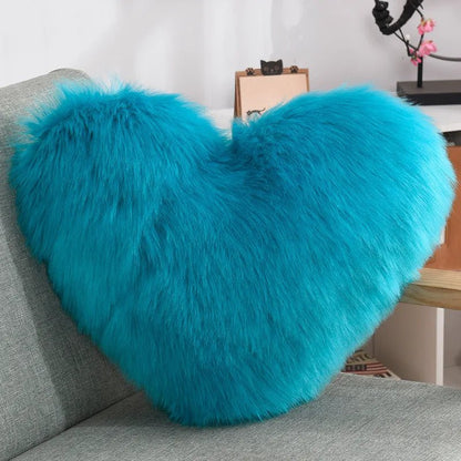 Soft Heart-shaped Fluffy Sofa Cushion made of Soft Polyester | Karnz