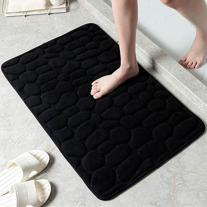 BowLift | Soft Memory Foam Non-Slip Headstone Pattern Bath Mat