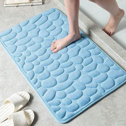 BowLift | Soft Memory Foam Non-Slip Headstone Pattern Bath Mat