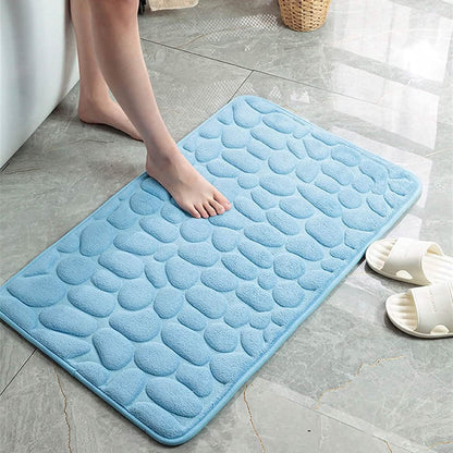 BowLift | Soft Memory Foam Non-Slip Headstone Pattern Bath Mat